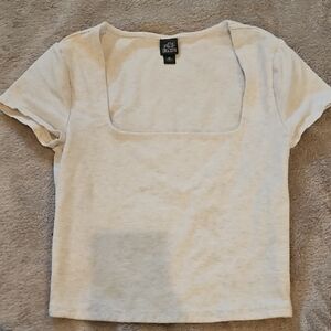 Wild Fable Cream Square Neck Tee